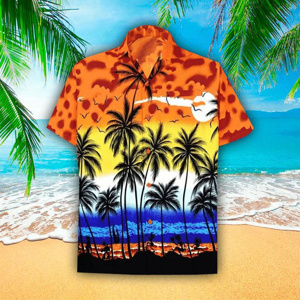 Palm Tree Evening Beach Hawaiian Shirt | For Men & Women | HW1253-BehighStyle