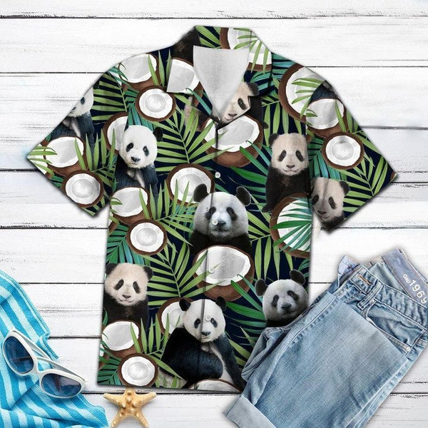 Panda Coconut Tropical Hawaiian Shirt | HW2996