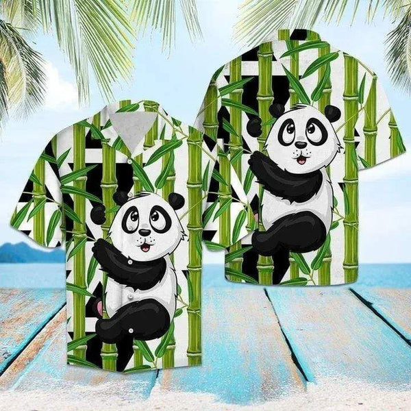 Panda With Bamboo Hawaiian Shirt | HW3359