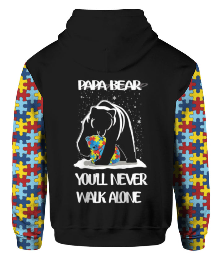 Papa Bear Autism Awareness 3D All Over Print | For Men & Women | Adult | HP984-BehighStyle