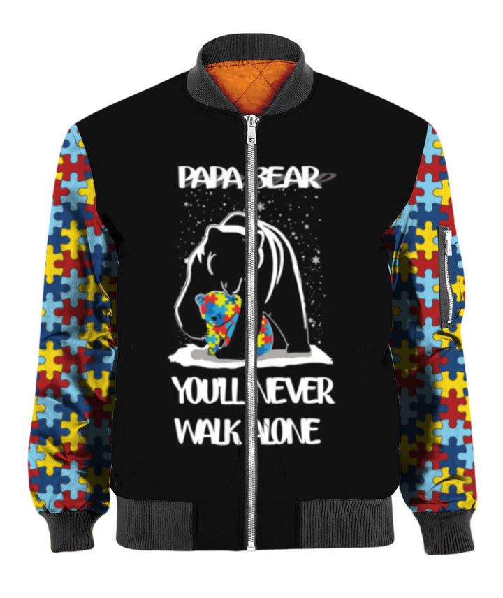 Papa Bear Autism Awareness 3D All Over Print | For Men & Women | Adult | HP984-BehighStyle