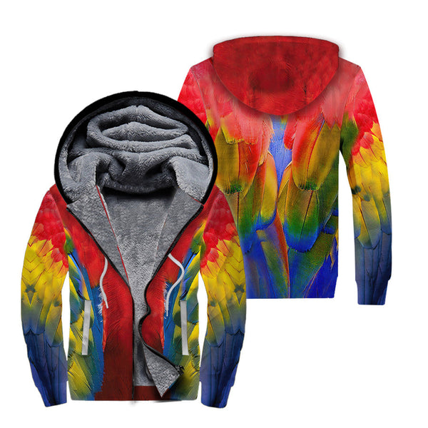 Parrot Costume Fleece Zip Hoodie All Over Print | FZ362