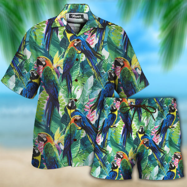 Parrot So Fresh Hawaiian Shirt Set | For Men & Women | HS134-BehighStyle