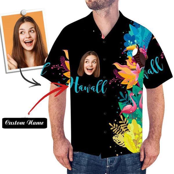 Parrot and Flamingo Aloha Beach Customized Hawaiian Shirt | HCTP101