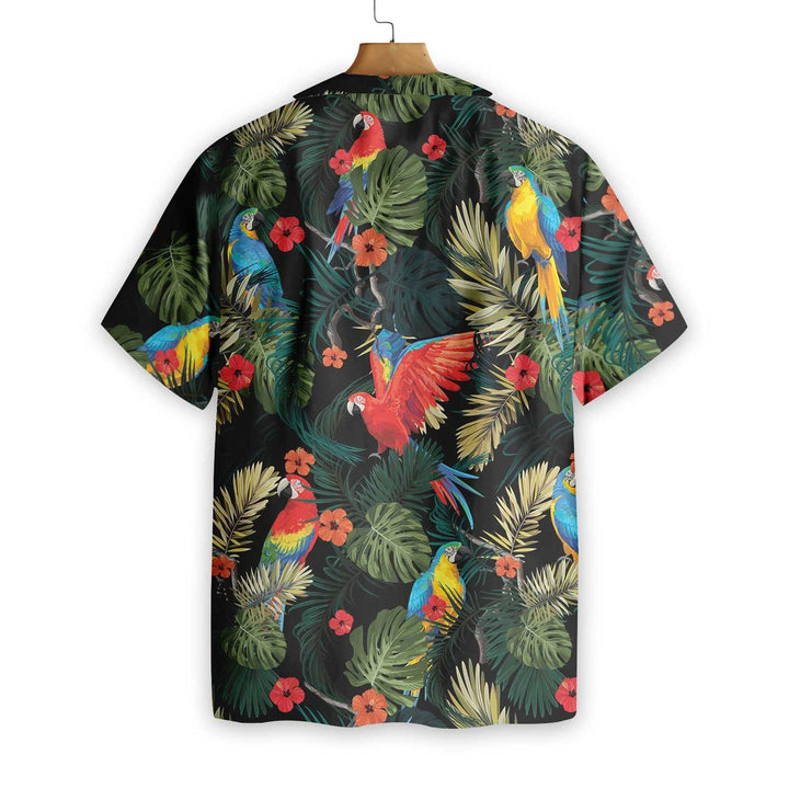 Parrots Dark Tropical Pattern Hawaiian Shirt | For Men & Women | HW1396-BehighStyle