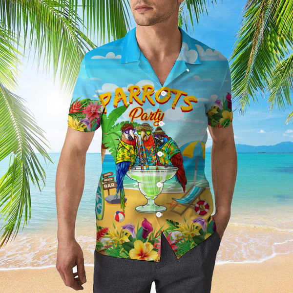 Parrots Party Drink Cocktail Hawaiian Shirt | For Men & Women | HW1819-BehighStyle