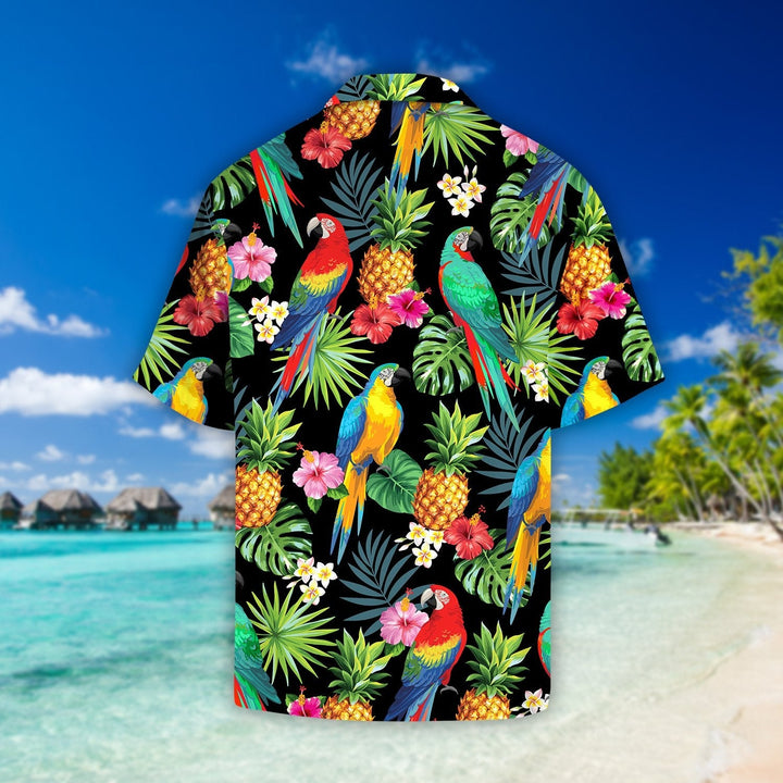 Parrots pineapples Hibiscus Tropical Hawaiian Shirt | For Men & Women | HW1427-BehighStyle