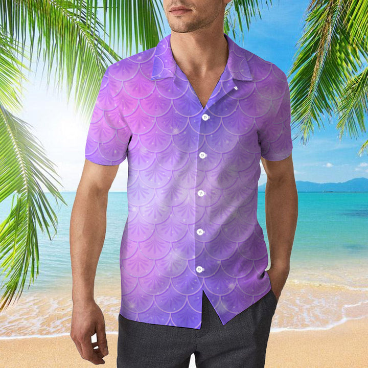 Pastel Violet Mermaid Scale Hawaiian Shirt | For Men & Women | HW394-BehighStyle