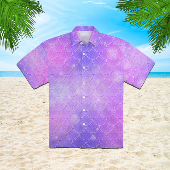 Pastel Violet Mermaid Scale Hawaiian Shirt | For Men & Women | HW394-BehighStyle