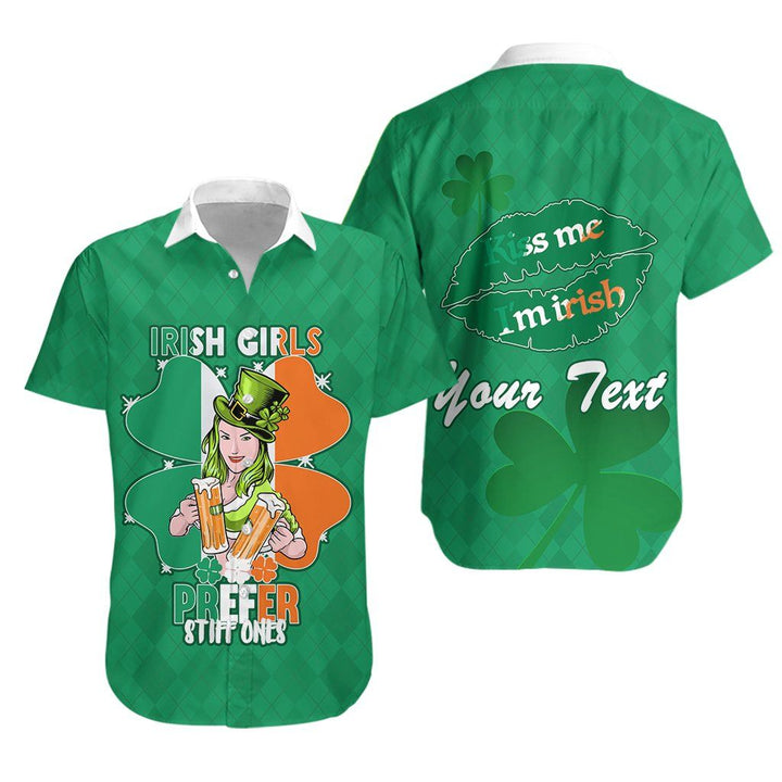 Patrick’S Day Irish Girl Shamrock Custom Name Hawaiian Shirt | For Men & Women | HN371-BehighStyle