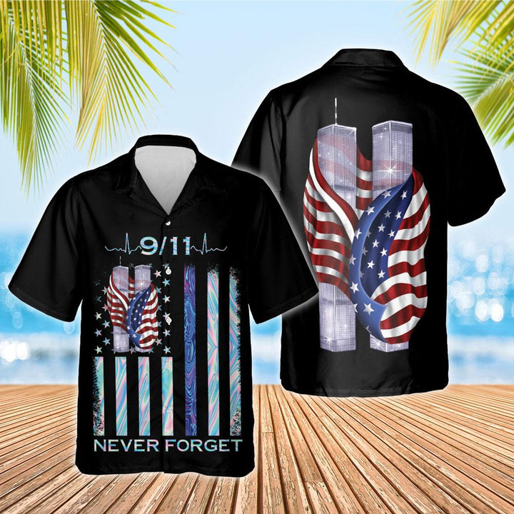 Patriot Day 9/11 Never Forget Hawaiian Shirt | For Men & Women | HW1648-BehighStyle