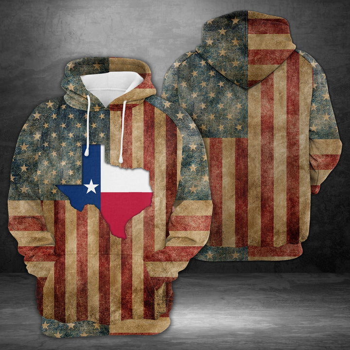 Patriotic 4th Of July Texas Inside American Flag 3D All Over Print | For Men & Women | Adult | HP1408-BehighStyle