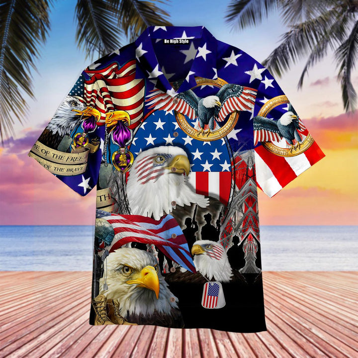 Patriotic Eagle Hawaiian Shirt | For Men & Women | HW137-BehighStyle