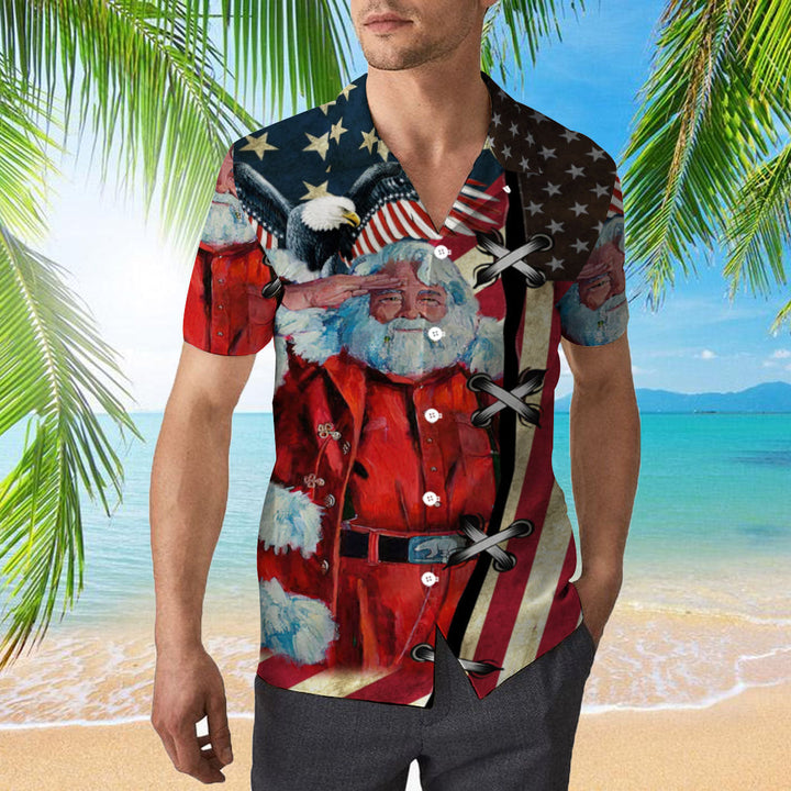 Patriotism America Christmas Hawaiian Shirt | For Men & Women | HW1685-BehighStyle