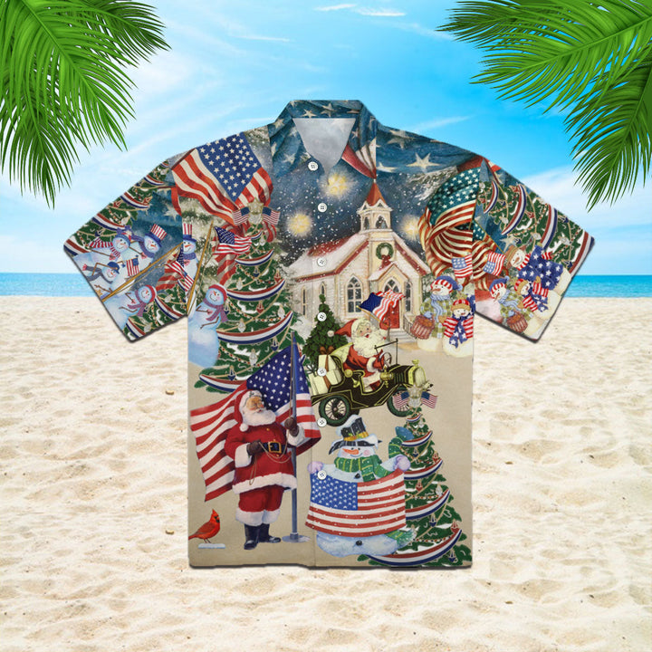 Patriotism American On Christmas Hawaiian Shirt | For Men & Women | HW1682-BehighStyle