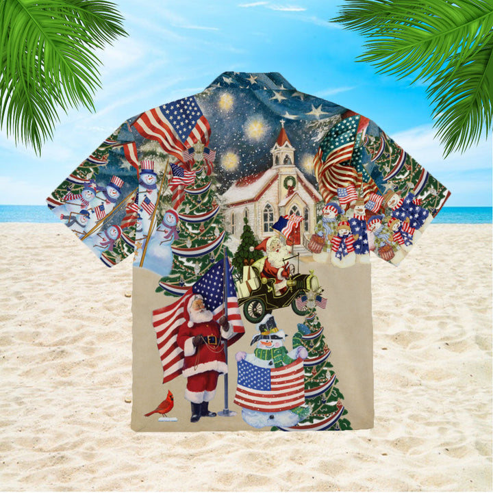 Patriotism American On Christmas Hawaiian Shirt | For Men & Women | HW1682-BehighStyle