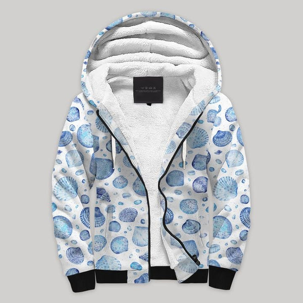 Peaace Seashell Fleece Zip Hoodie All Over Print | FZ835
