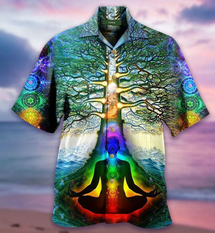 Peace Comes From Inside Yoga Tree Of Life Hawaiian Shirt | For Men & Women | HW1746-BehighStyle