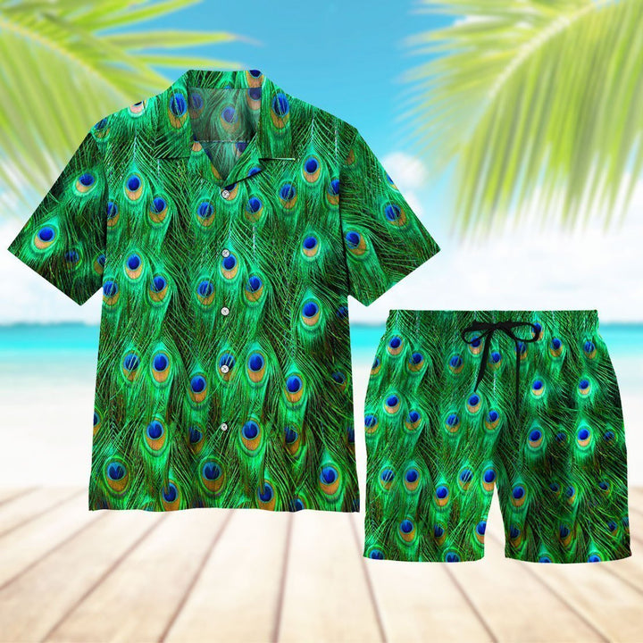 Peacock Hawaiian Shirt Set | For Men & Women | HS153-BehighStyle