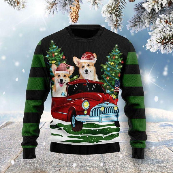Pembroke Welsh Corgi Dog Xmas Ugly Christmas Sweater | For Men & Women | Adult | US1237-BehighStyle