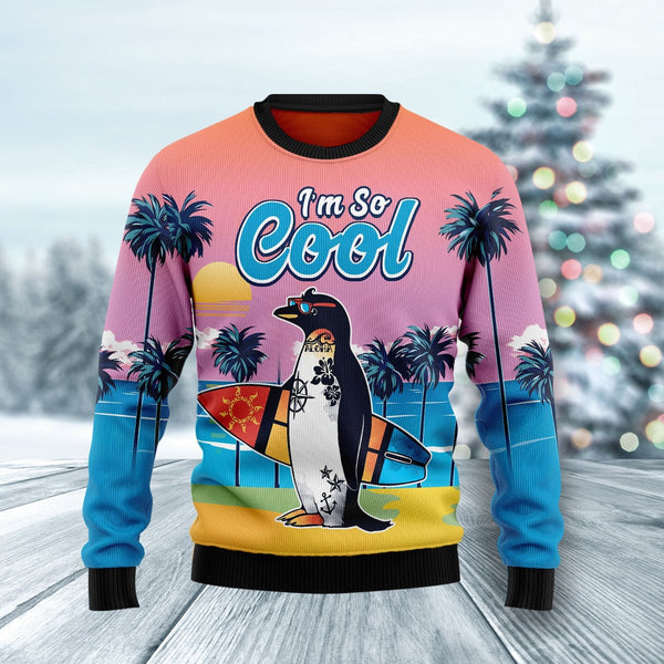 Penguin I’M So Cool Ugly Christmas Sweater | Adult | US1821