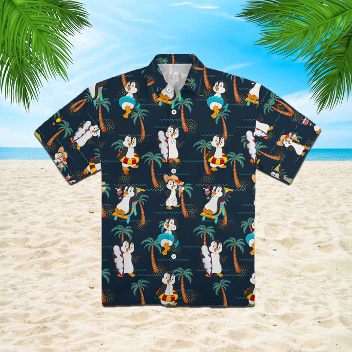 Penguin On Summer Vacation Hawaiian Shirt | For Men & Women | HW999-BehighStyle