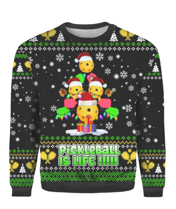 PickleBall Is Life Ugly Christmas Sweater | For Men & Women | UH1216