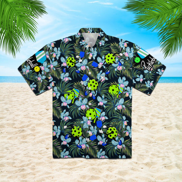 Pickleball And Leaves Pattern Hawaiian Shirt | For Men & Women | HW347-BehighStyle