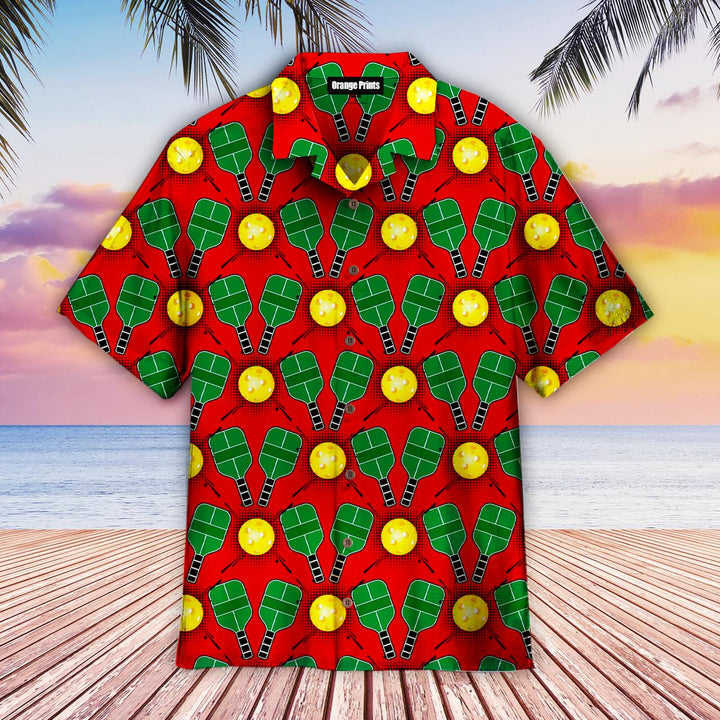 Pickleball Red Hawaiian Shirt | For Men & Women | HW2283-BehighStyle