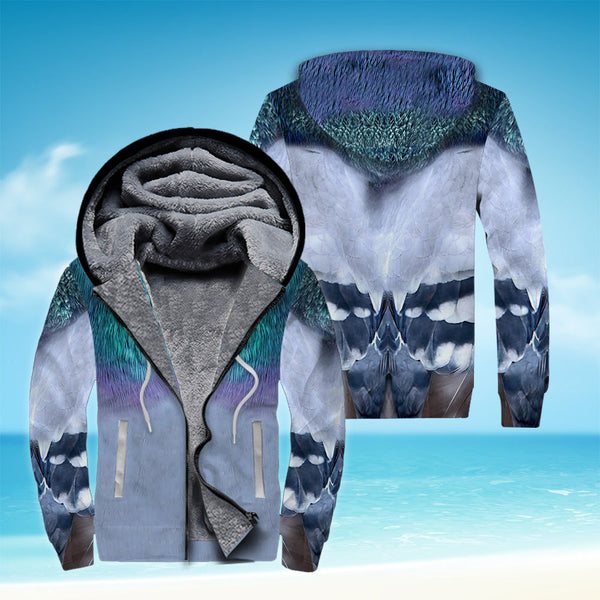 Pigeon Fleece Zip Hoodie All Over Print | FZ291