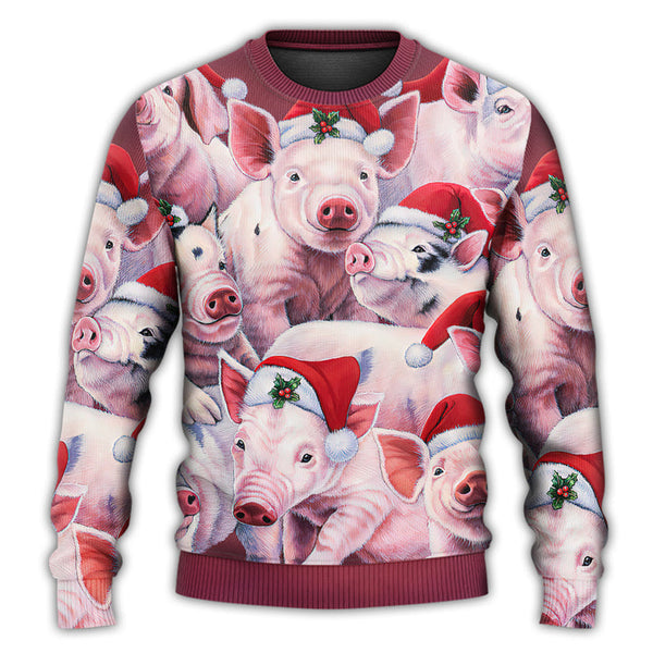Piggies Funny Xmas Is Coming Art Ugly Christmas Sweater | Adult | US2341