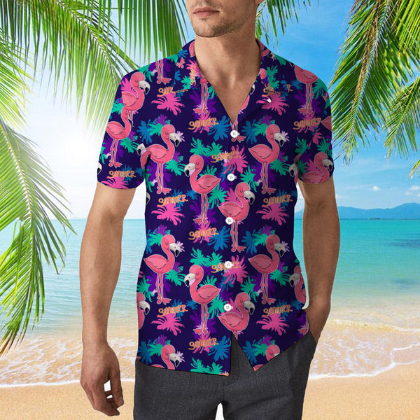 Pink Flamingo Hello Summer Hawaiian Shirt | For Men & Women | HW1016-BehighStyle