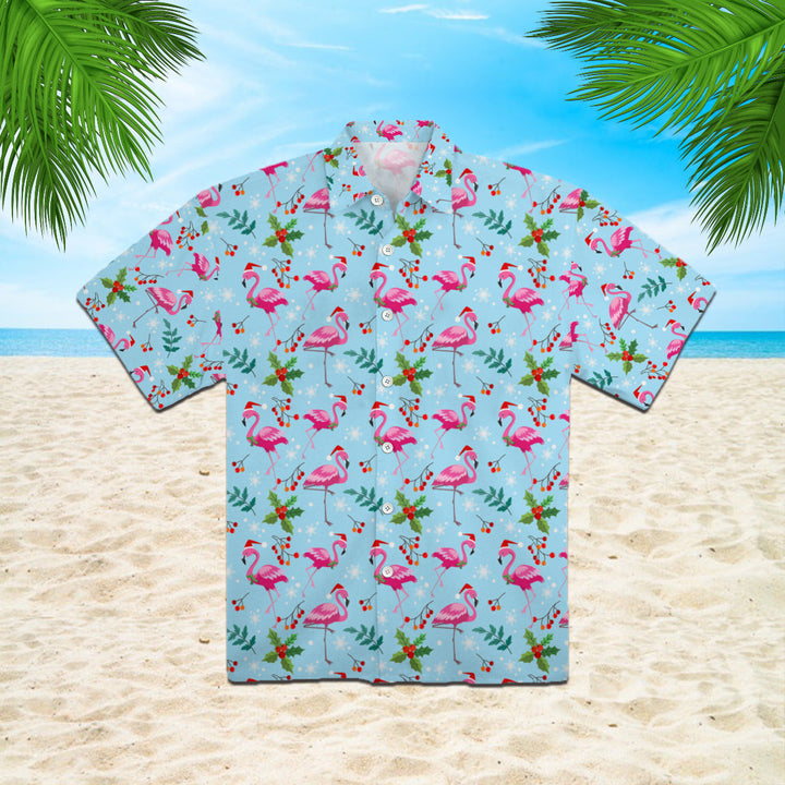 Pink Flamingo Merry Christmas Hawaiian Shirt | For Men & Women | HW943-BehighStyle