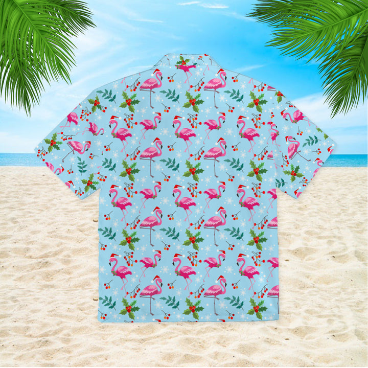 Pink Flamingo Merry Christmas Hawaiian Shirt | For Men & Women | HW943-BehighStyle