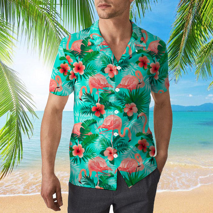 Pink Flamingos Exotic Birds Tropical Hawaiian Shirt | For Men & Women | HW413-BehighStyle