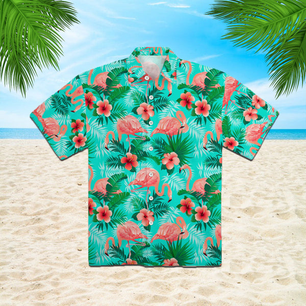 Pink Flamingos Exotic Birds Tropical Hawaiian Shirt | For Men & Women | HW413-BehighStyle