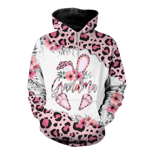 Pink Grandma Bunny Easter Leopard 3D All Over Print | For Men & Women | Adult | HP1242-BehighStyle