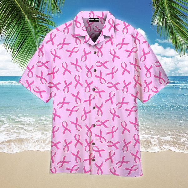 Pink Support Breast Cancer Awareness Pattern Hawaiian Shirt | HW3120