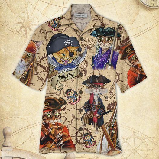 Pirate Cat Aloha Hawaiian Shirt | For Men & Women | HW621-BehighStyle