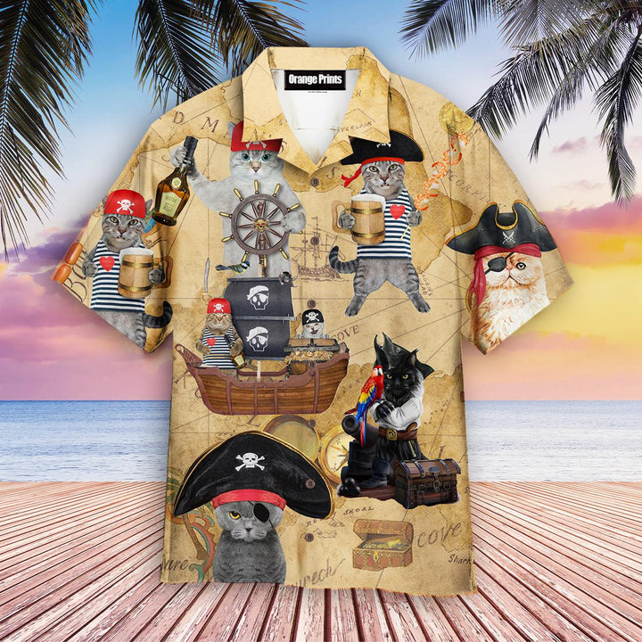 Pirate Cat Style Aloha Hawaiian Shirt | For Men & Women | HW549-BehighStyle