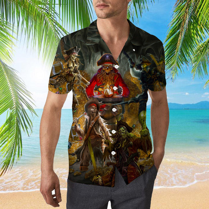 Pirates Skull Chasing The Booty Hawaiian Shirt | For Men & Women | HW319-BehighStyle