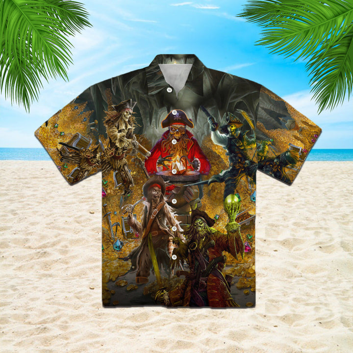 Pirates Skull Chasing The Booty Hawaiian Shirt | For Men & Women | HW319-BehighStyle