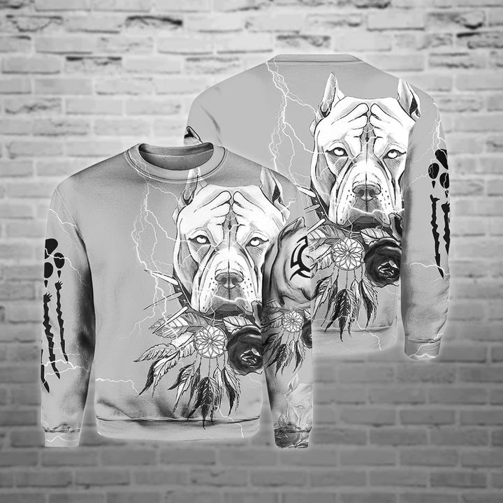 Pit Bull Dog Tattoo 3D All Over Print | For Men & Women | Adult | HP1482-BehighStyle