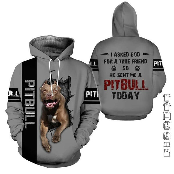 Pitbull Dog Cool Design Unisex 3D All Over Print | For Men & Women | Adult | HP742-BehighStyle