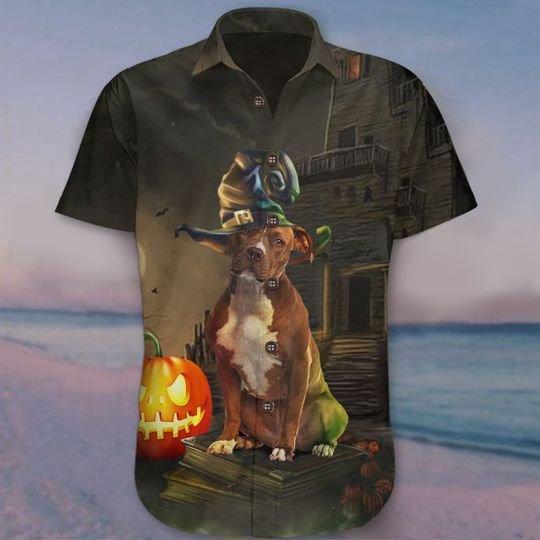 Pitbull Dog Halloween Hawaiian Shirt | For Men & Women | HW2807-BehighStyle