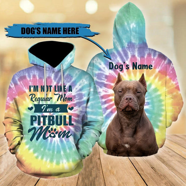 Pitbull Dog Mom Custom Name 3D All Over Print | Adult | CN196