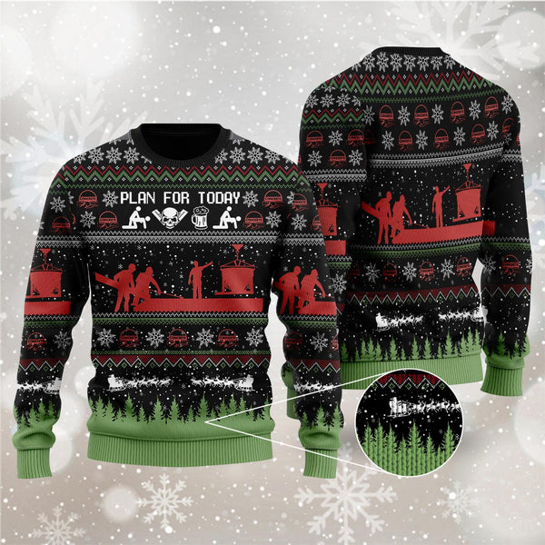 Plan For Today Ugly Christmas Sweater | Adult | US1925