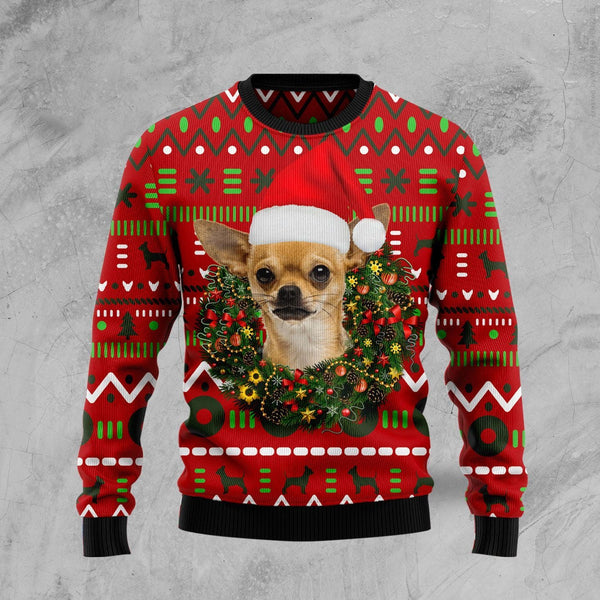 Playful Chihuahua Merry Christmas Ugly Christmas Sweater | Adult | US1854