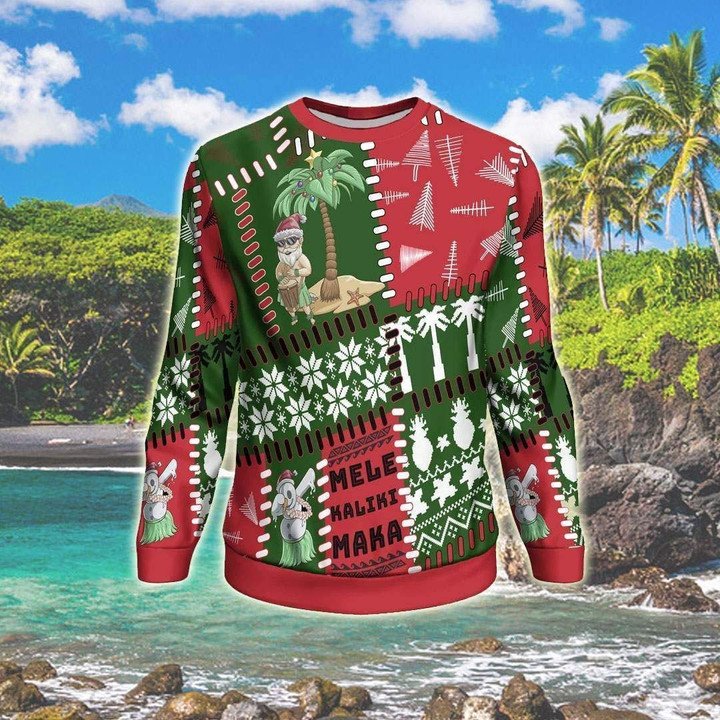 Polynesian Santa Claus Ugly Christmas Sweater | For Men & Women | Adult | US1252-BehighStyle