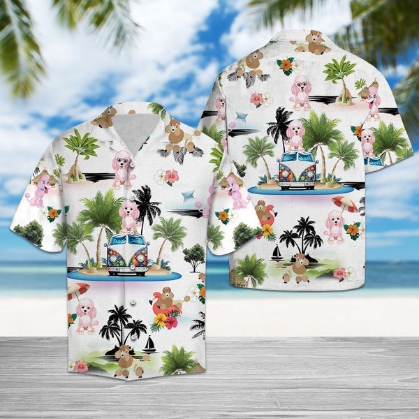 Poodle Vacation Multicolor Unique Hawaiian Shirt | For Men & Women | HW1348-BehighStyle